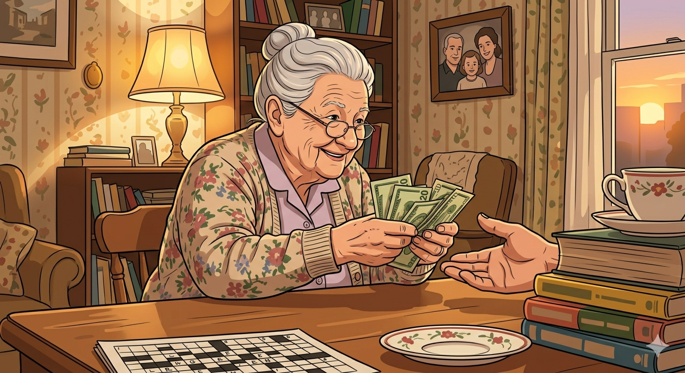 Grandma giving you money