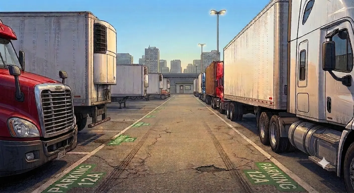 Truck Stop Parking Lot